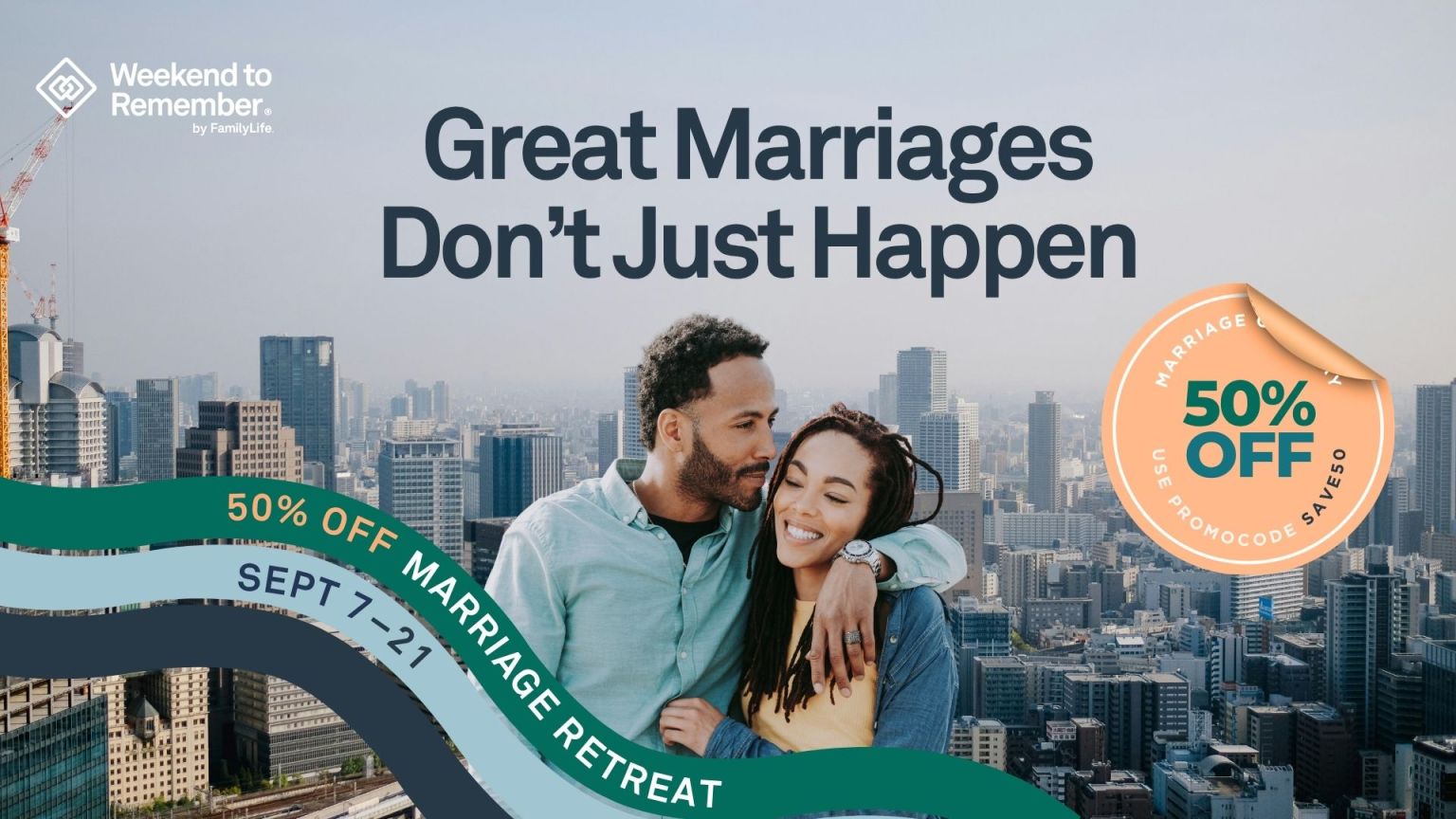 Marriage Champion Powerpoint Slide 50% OFF - Great Marriages Don't Just Happen, for Weekend to Remember