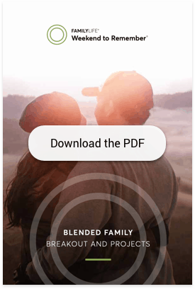 The cover of the Blended Family Workbook with the words, "Download the Pdf" on it.